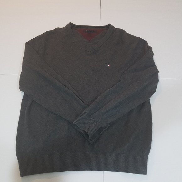 Dark Grey Tommy Hilfiger Knit Jumper - Picture 1 of 4